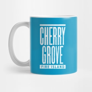 Cherry Grove White Text Mug